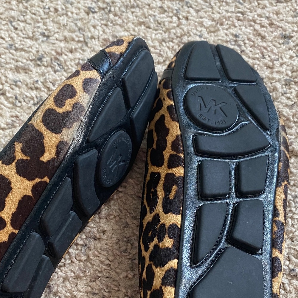 Michael Kors Animal Print Flats with Gold Accent - Picture 14 of 14